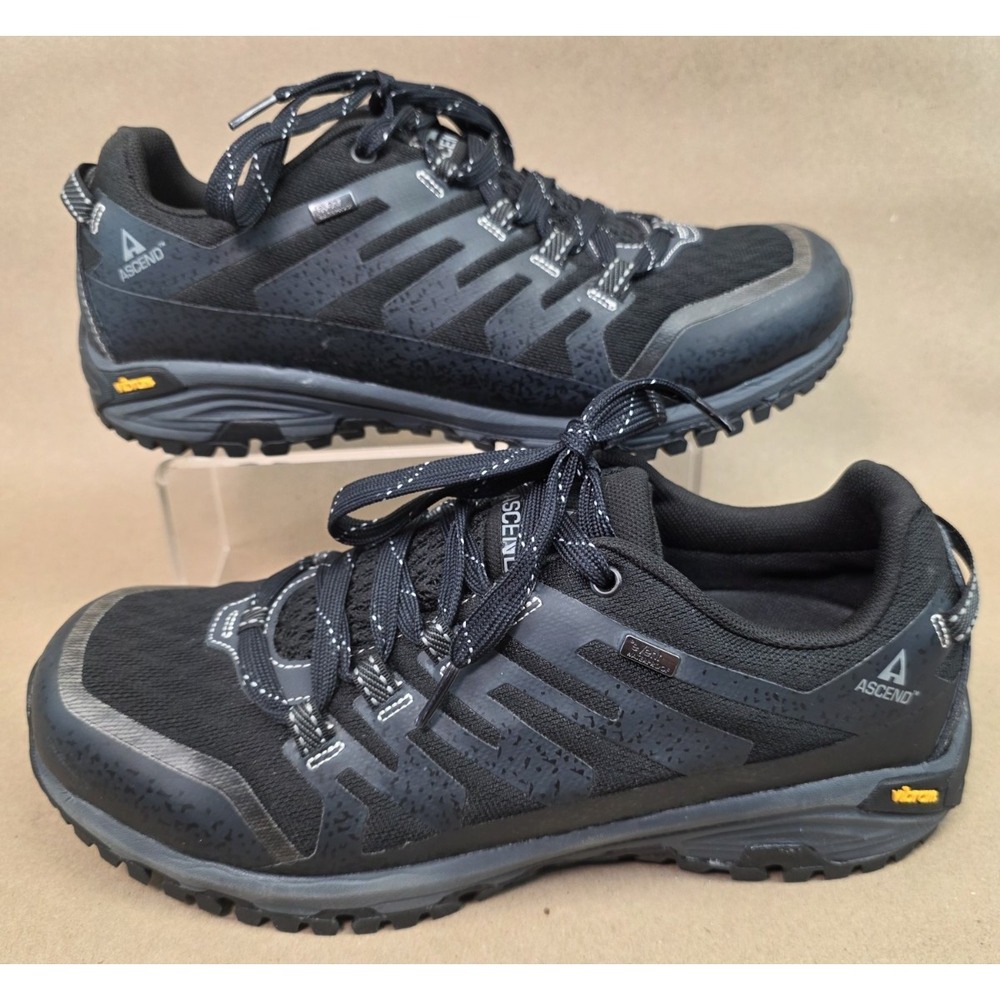 Ascend (Sz 11) Approach II Mens Black Waterproof Hiking Trail Shoes Vibram Sole